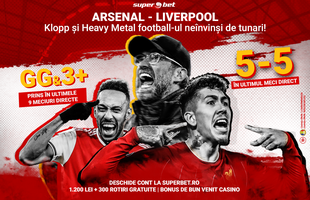 Festival de goluri în Liverpool-Arsenal? Vezi ce e obiective au ambele echipe în meciul de azi și decide ce SuperPariuri plasezi!