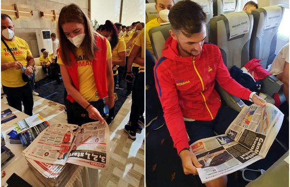 Cu Gazeta Sporturilor spre Tokyo » Olimpicii României au răsfoit ediția specială dedicată lor de GSP în ziua zborului