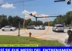 Messi a evitat un accident în ultima clipă, după ce a trecut pe roșu în Florida