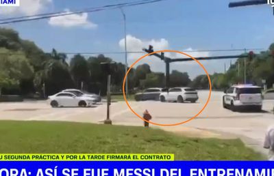 Messi a evitat un accident în ultima clipă, după ce a trecut pe roșu în Florida