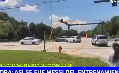 Messi a evitat un accident în ultima clipă, după ce a trecut pe roșu în Florida: