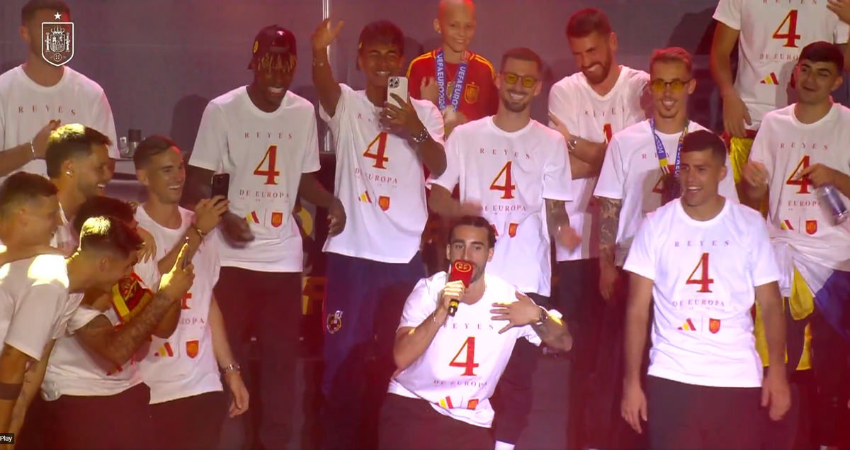 Fiesta! Spania, în sărbătoare » Primire de vis la Madrid a campionilor europeni: imagini copleșitoare cu jucătorii și fanii în Plaza Cibeles. Jumătate de milion de persoane i-au sărbătorit pe străzi pe campioni!