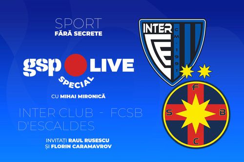LIVE DE LA 21:00 Inter Club d'Escaldes - FCSB, în turul 1 preliminar din Liga Campionilor » Comentăm cu Raul Rusescu și Florin Caramavrov, la GSP Live Special