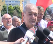 Gigi Becali, moment neașteptat la protestul din Piața Victoriei » A început să cânte alături de preoți în fața reporterilor