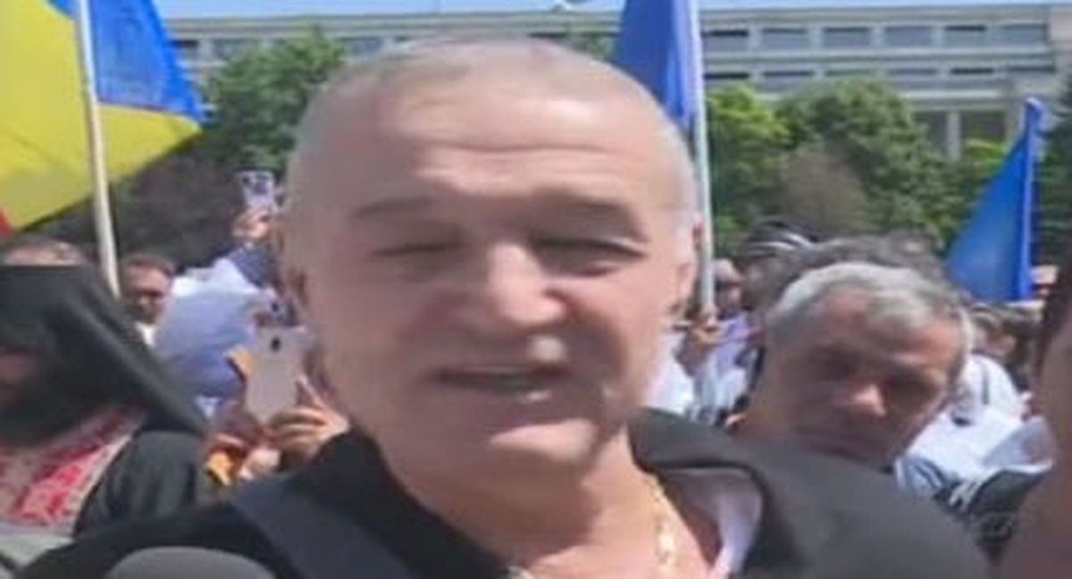 Gigi Becali - protest: 15 august 2021