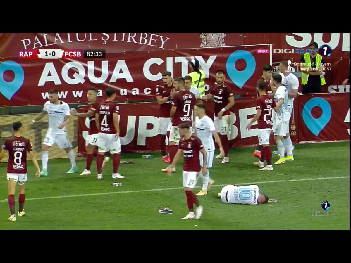 Amenzi uriașe și suspendări! FRF a anunțat sancțiunile după bătaia generală de la Rapid - FCSB