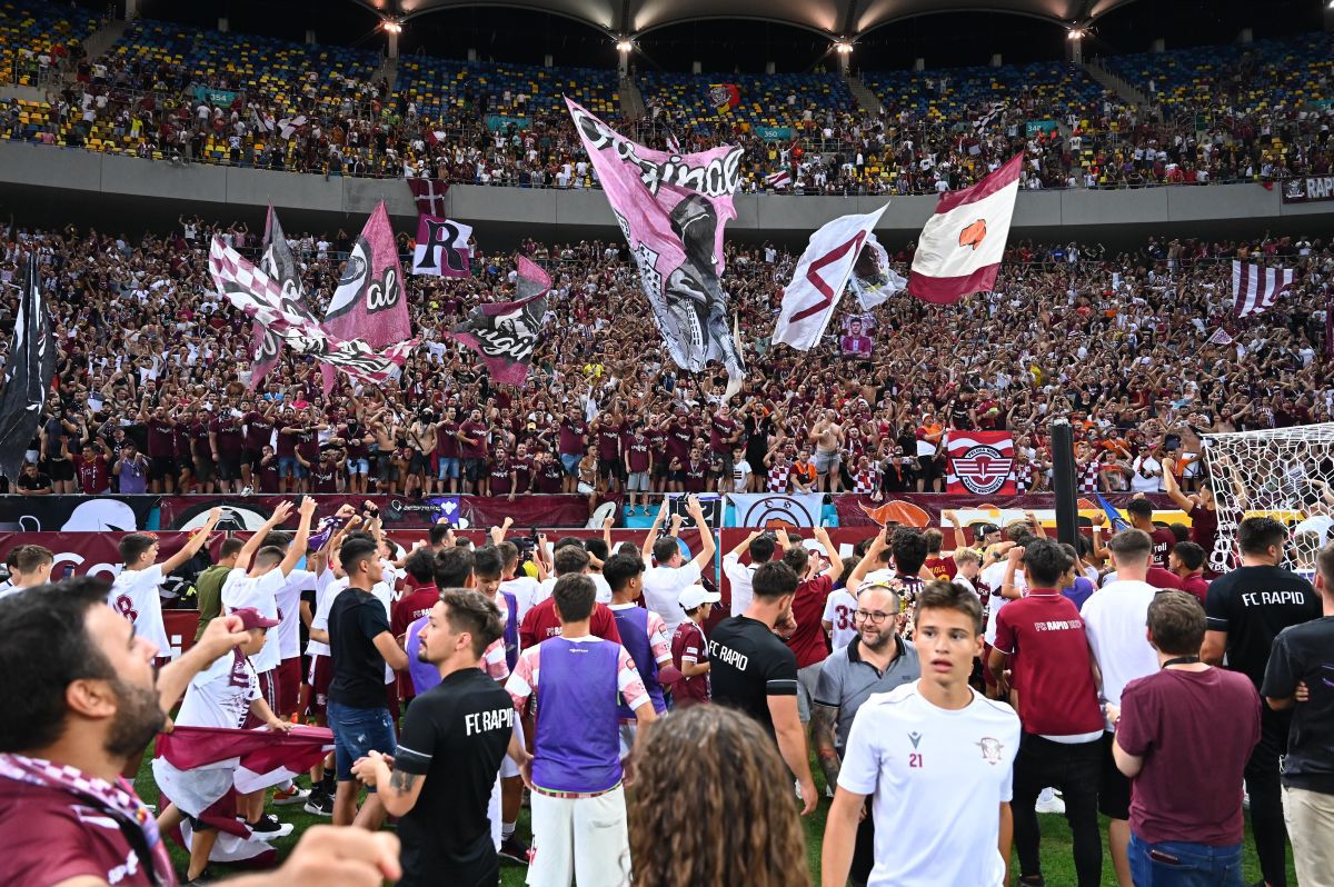 FOTO Rapid, sărbătoare cu fanii după 1-0 cu FCSB