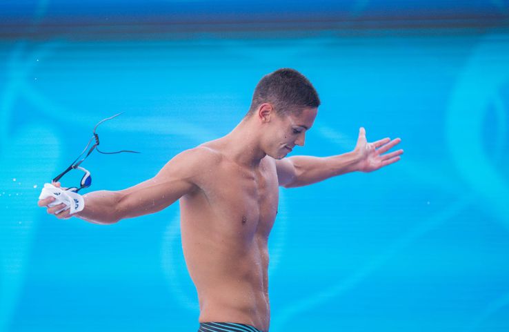 David Popovici - medalie de aur la 200 metri liber la CE de Înot de la Roma // FOTO: Raed Krishan