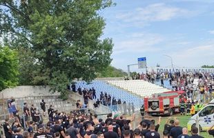 Scandal la Slatina! Jandarmeria a intervenit în forță pentru a liniști spiritele în Peluza Sud