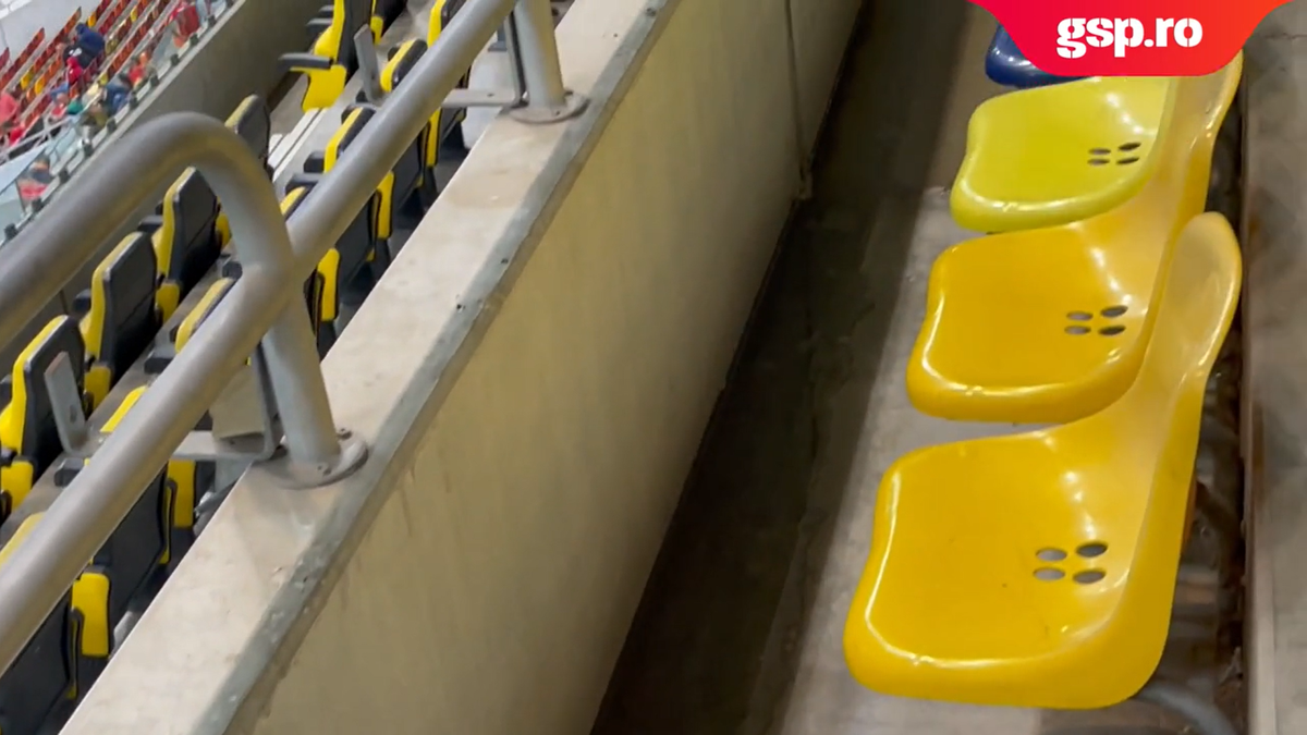 Inundație în tribunele Arenei Naționale în timpul meciului FCSB - Chindia » Imaginile falimentului de la cel mai mare și mai scump stadion din țară