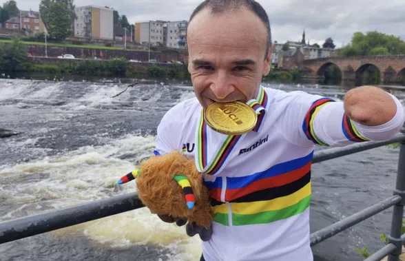 Cel mai neinspirat cadou din istoria sportului! » Ce a primit un ciclist cu brațele amputate: „E timpul campionilor”
