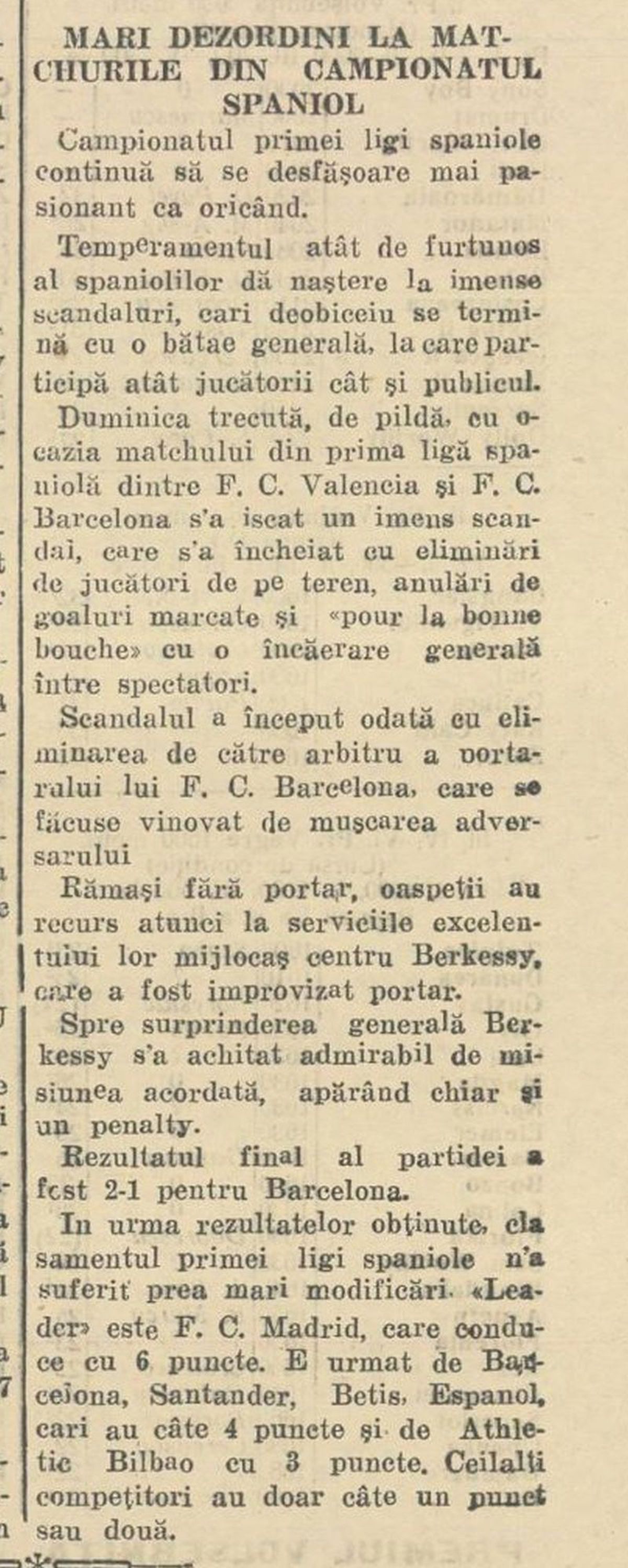 Elemer Berkessy, primul jucător născut pe teritoriul actual al României ajuns la FC Barcelona