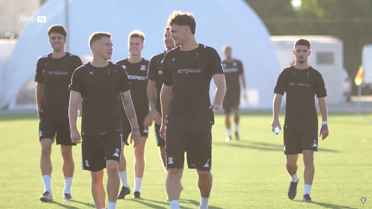 Rapid a susținut prima sesiune de antrenamente la noua bază din Ștefănești