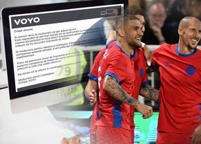 Nimeni nu se aștepta la asta! » Mesajul pe care abonații Voyo l-au primit la o zi după problemele de la Drita - FCSB