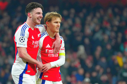 Declan Rice și Martin Odegaard. Foto: Imago