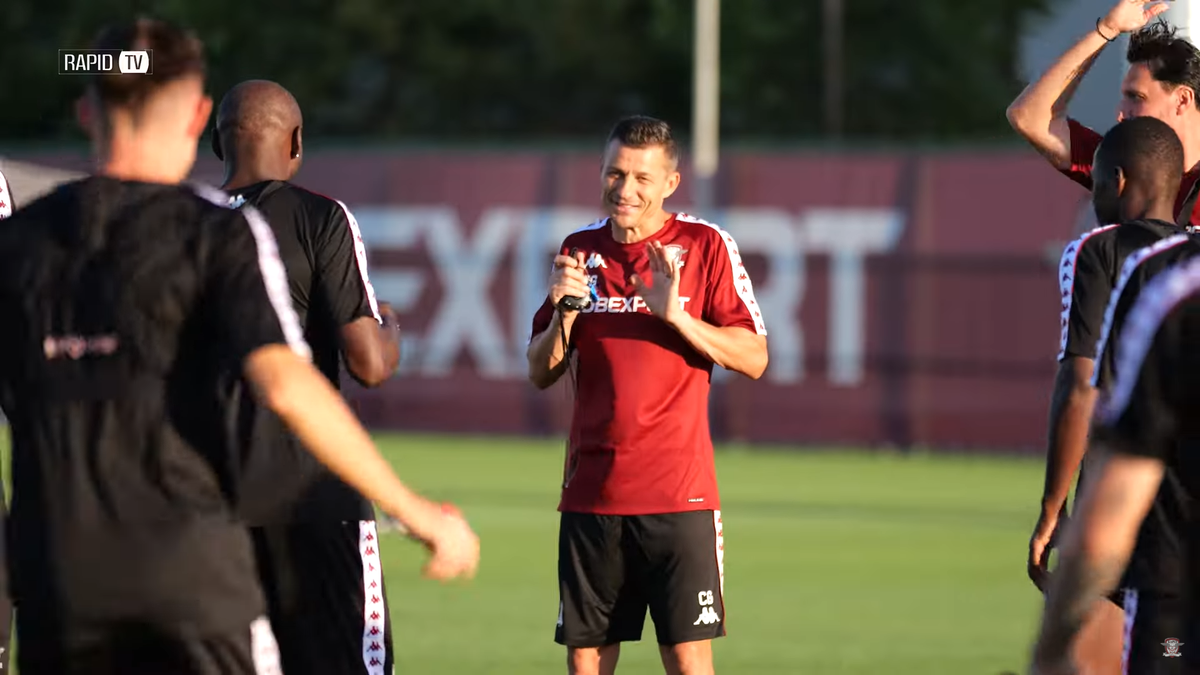 Rapid a susținut prima sesiune de antrenamente la noua bază din Ștefănești