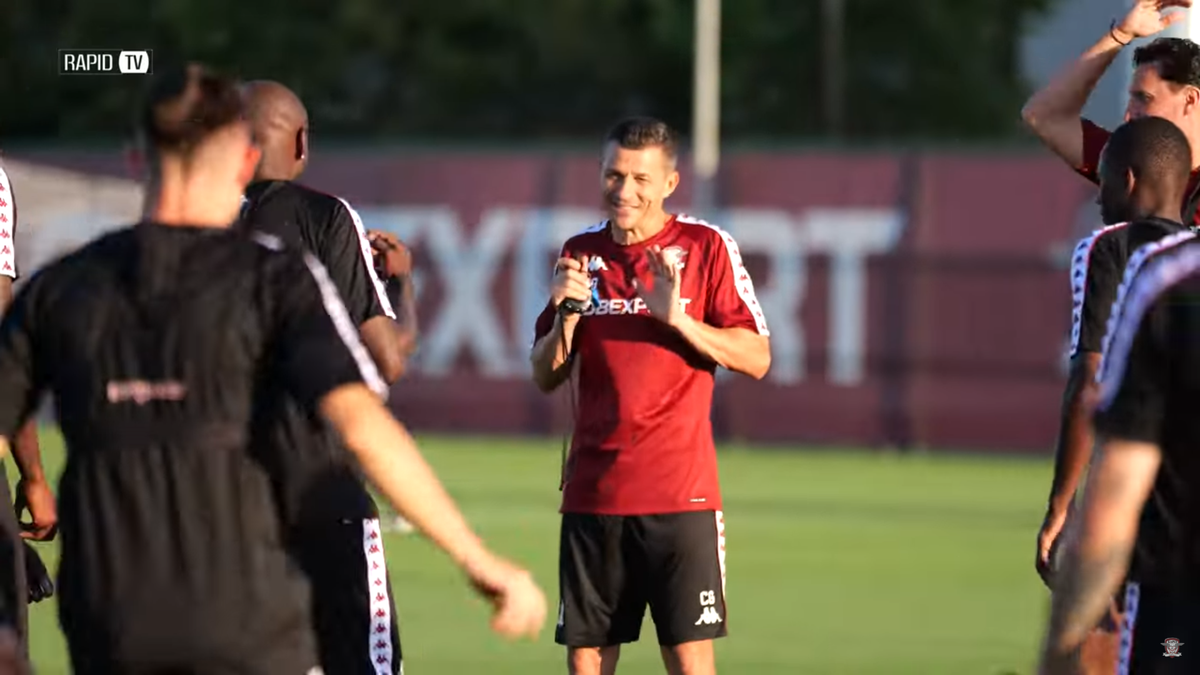 Rapid a susținut prima sesiune de antrenamente la noua bază din Ștefănești