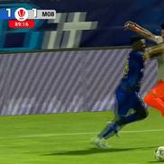 Afalna, intrări tari în Slobozia - Metaloglobus (fază gol 2-1) / FOTO: Captură TV@ Prima Sport 1