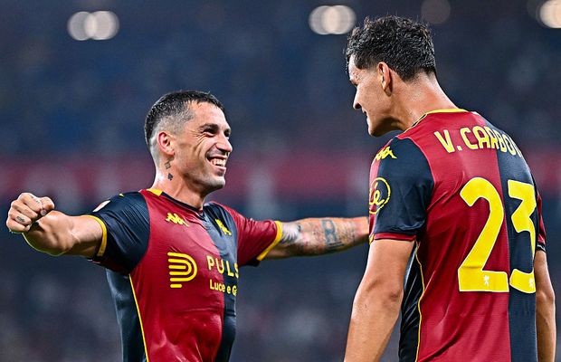 Nicolae Stanciu, ce „rachetă” la debutul pentru Genoa! Gol senzațional sub privirile lui Mircea Lucescu și Dan Șucu