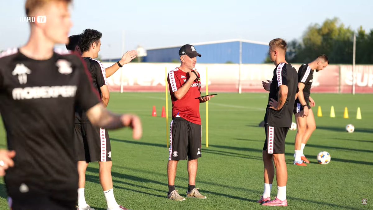 Rapid a susținut prima sesiune de antrenamente la noua bază din Ștefănești