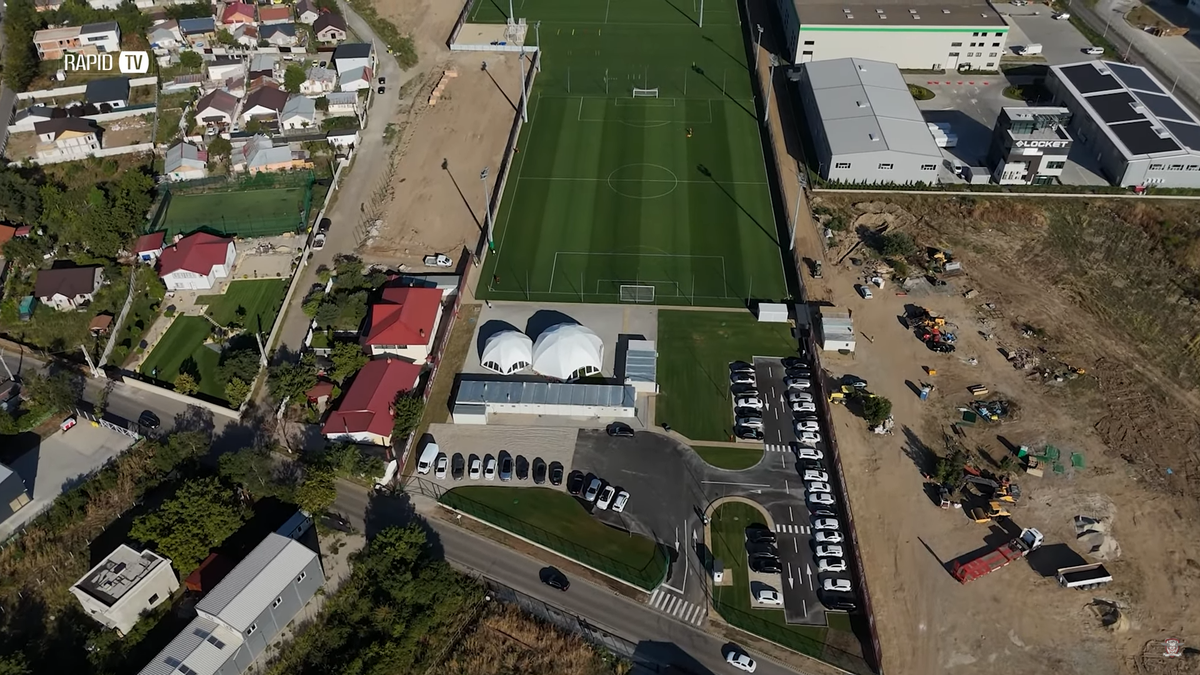 Rapid a susținut prima sesiune de antrenamente la noua bază din Ștefănești