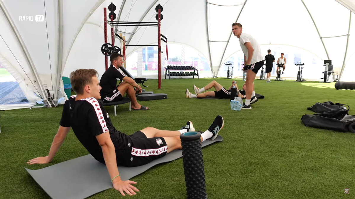 Rapid a susținut prima sesiune de antrenamente la noua bază din Ștefănești