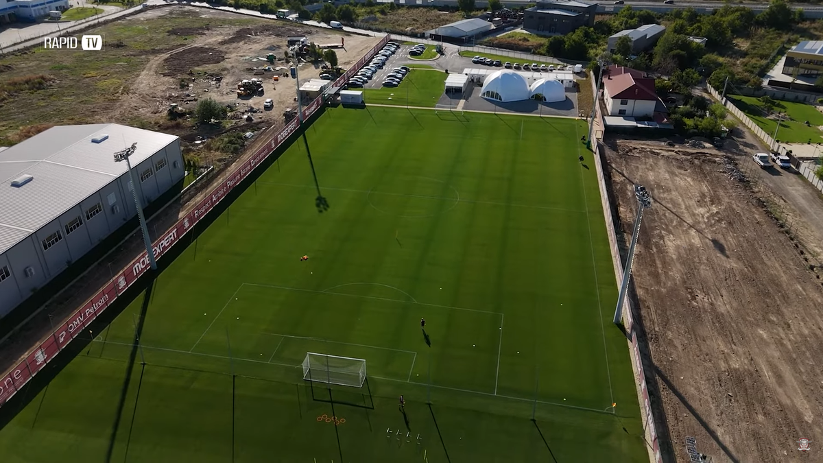 Rapid a susținut prima sesiune de antrenamente la noua bază din Ștefănești