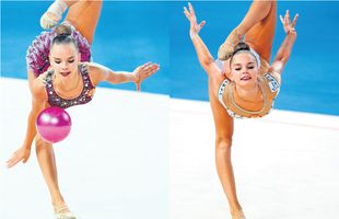 Gemenele-minune » Dina și Arina Averina sunt vedetele Campionatelor Mondiale de gimnastică ritmică