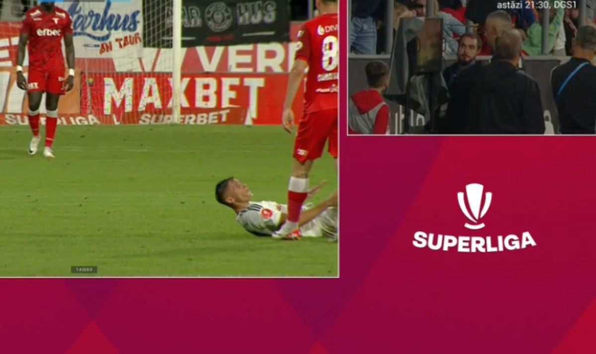 Fază uluitoare în UTA - U Cluj: Cîmpanu a scuipat un adversar și a luat „roșu” chiar când trebuia să fie schimbat