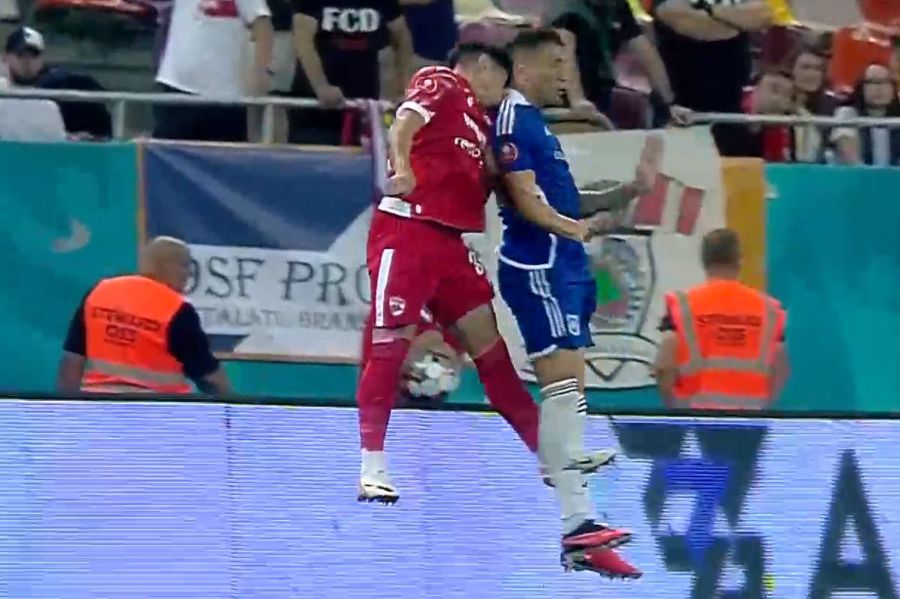 FOTO: Captură TV @Orange Sport 1 Fotbal-apă de ploaie pe Arena Națională » Dinamo, răpusă de execuția fabuloasă a lui Baeten! Clasamentul ACUM