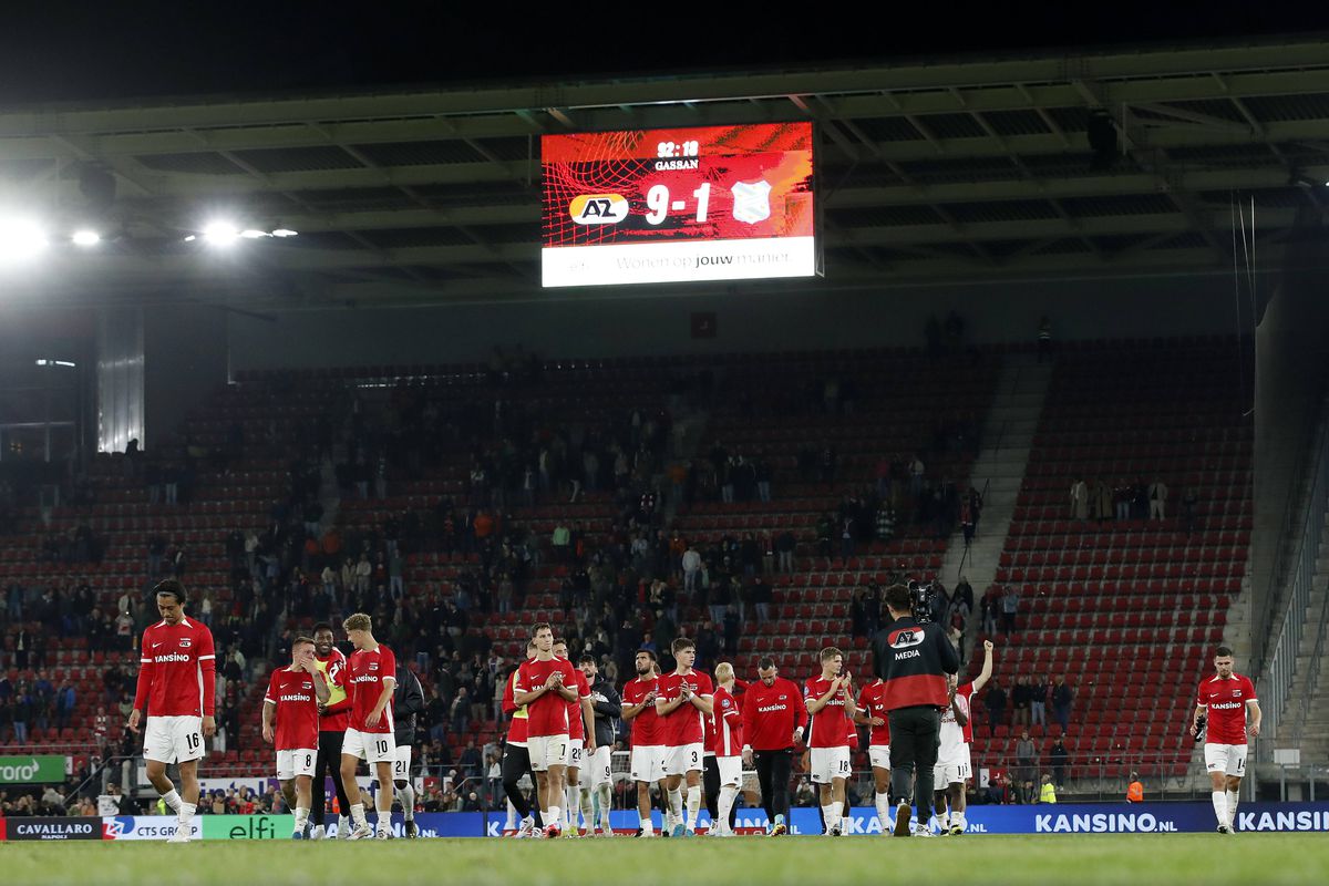 AZ Alkmaar - Heerenveen, scor 9-1