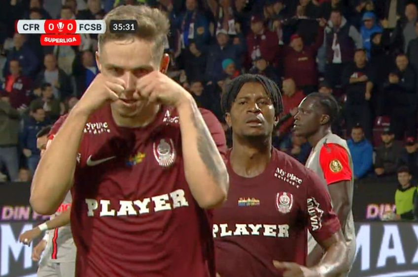 Gesturile făcute de Louis Munteanu în CFR Cluj - FCSB