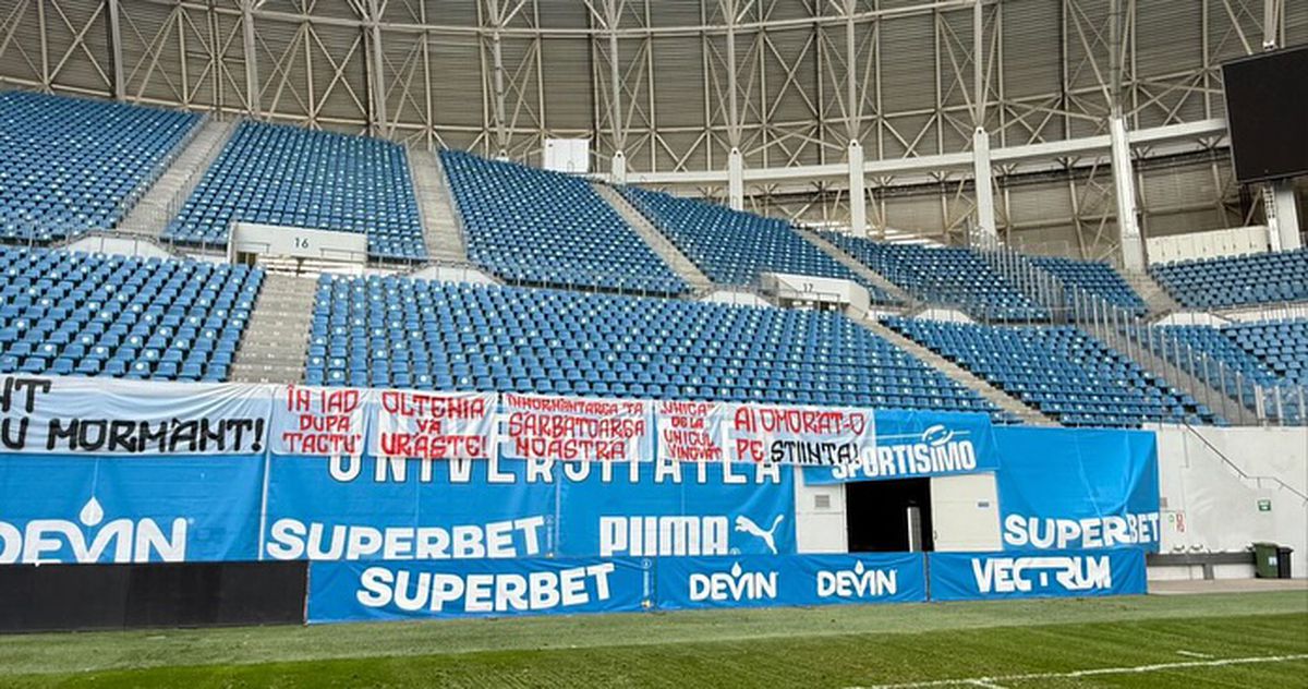Mesaje MACABRE la adresa lui Mititelu, chiar în arena „Ion Oblemenco”: „Înmormântarea ta, sărbătoarea noastră”