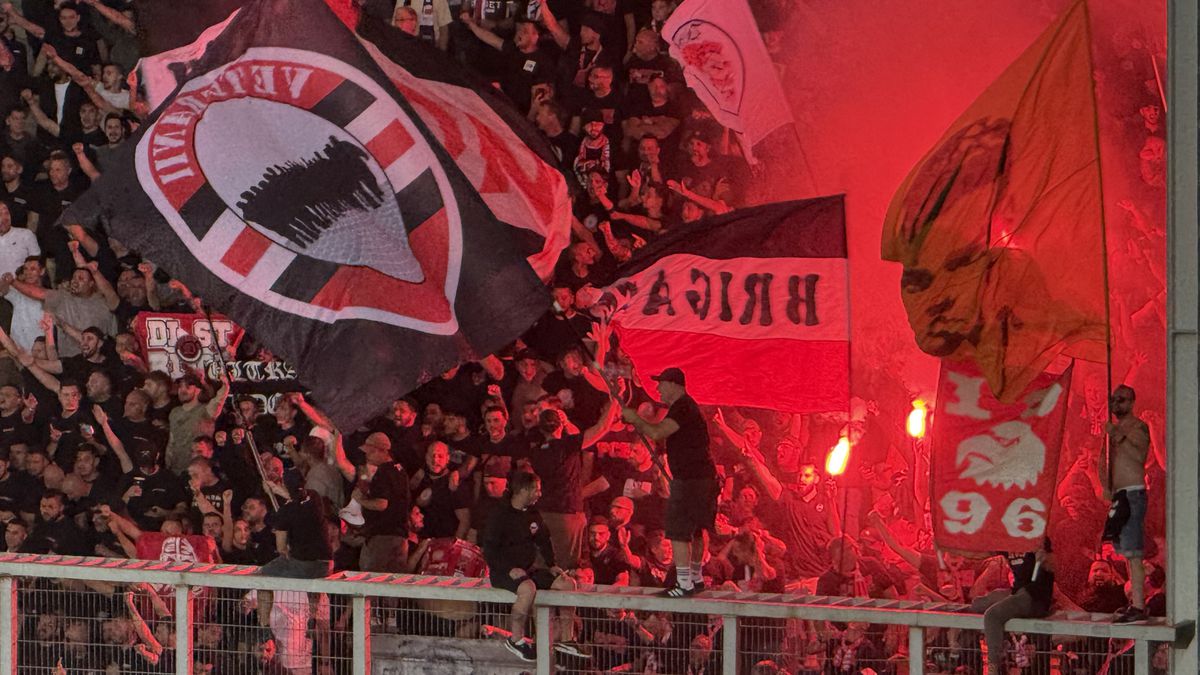 Scenografii FABULOASE la Petrolul - Dinamo! Reverență pentru trei boxeri uriași ai Ploieștiului + torțe și fumigene în peluza „câinilor”