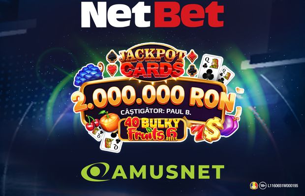 Câștig senzațional la NetBet Casino: peste 2 milioane de lei la Jackpot Cards Amusnet