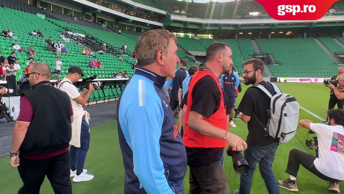 Imagini de senzație surprinse de GSP la Legends Charity Game: Gică Hagi, asaltat de fani la Lisabona » Reacție genială pe gazon: „E cam mare terenul ăsta”