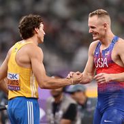 Armand Duplantis și Sam Kendricks - finala la săritura cu prăjina, Campionatele Mondiale 2025 Foto: Guliver/GettyImages