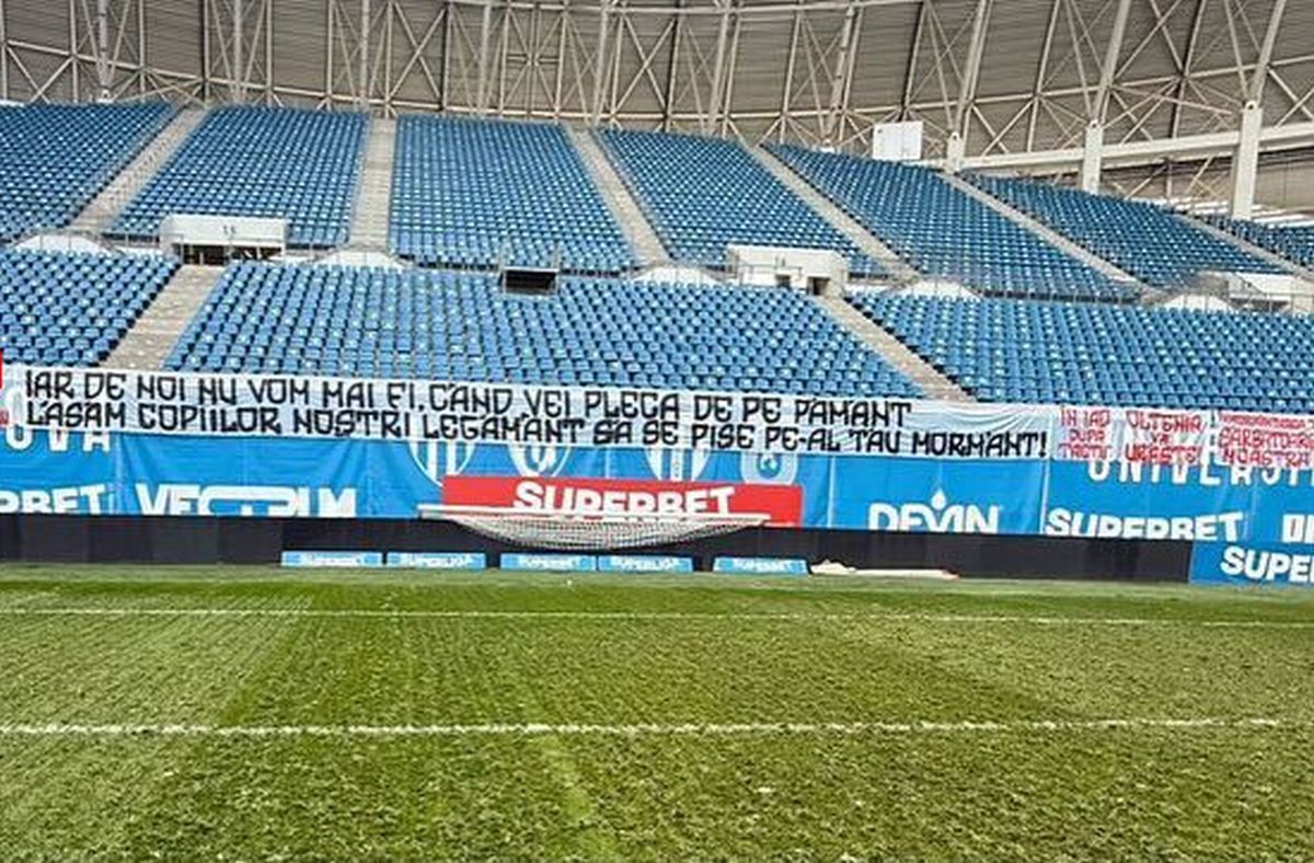 Mesaje MACABRE la adresa lui Mititelu, chiar în arena „Ion Oblemenco”: „Înmormântarea ta, sărbătoarea noastră”