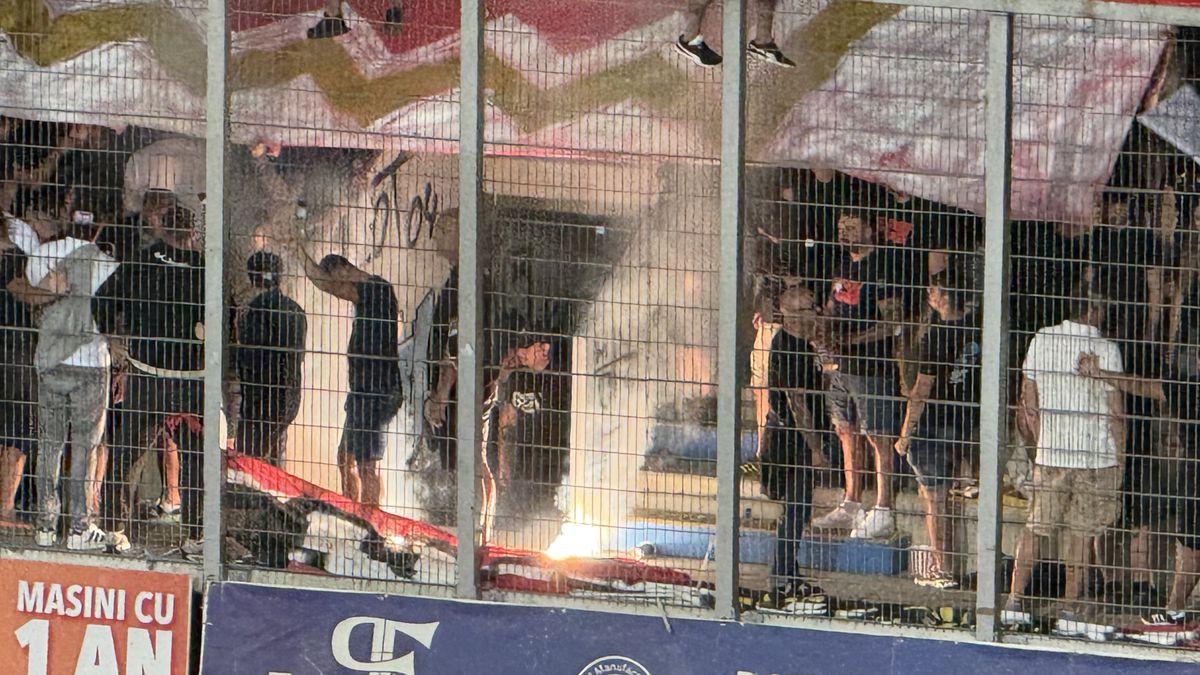 Scenografii FABULOASE la Petrolul - Dinamo! Reverență pentru trei boxeri uriași ai Ploieștiului + torțe și fumigene în peluza „câinilor”