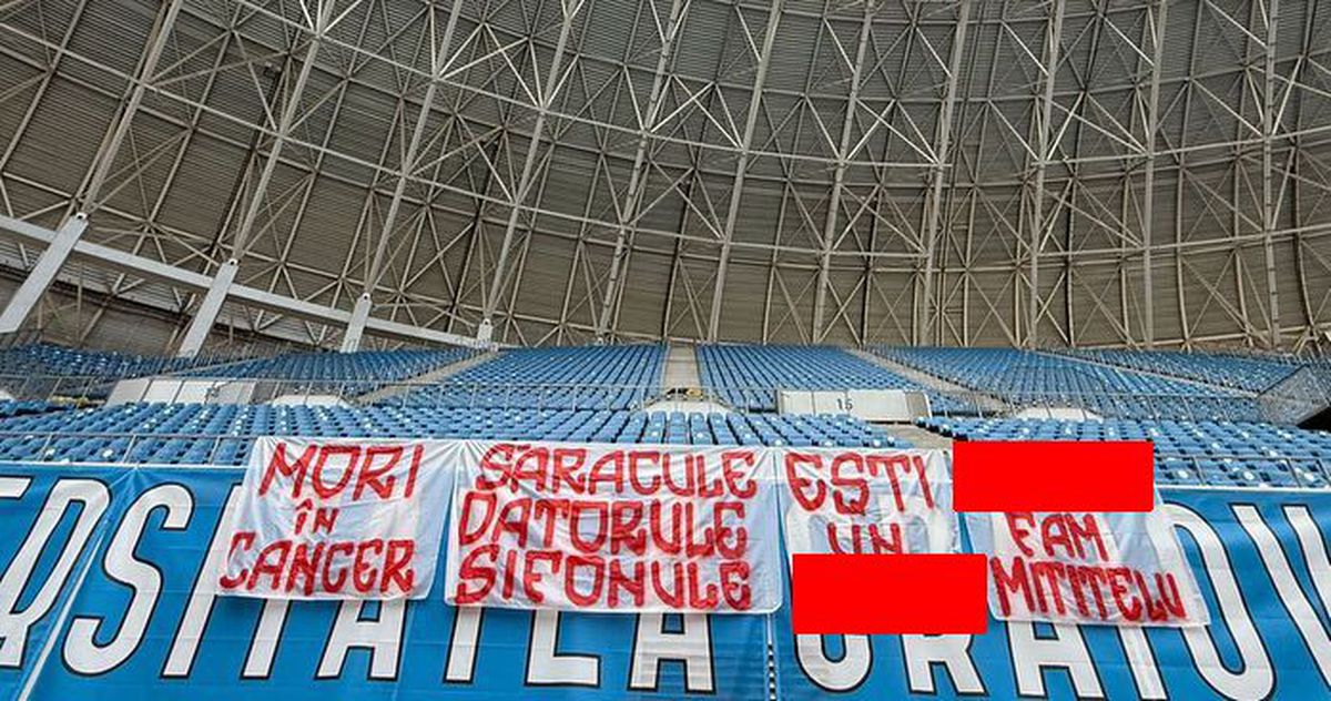 Mesaje MACABRE la adresa lui Mititelu, chiar în arena „Ion Oblemenco”: „Înmormântarea ta, sărbătoarea noastră”