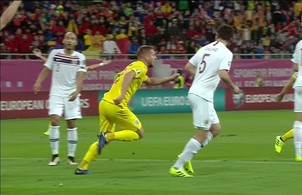 ROMÂNIA - NORVEGIA // FOTO George Pușcaș a cerut penalty! Ce se observă în imagini + reacția lui MM: „E genetică chestia asta”