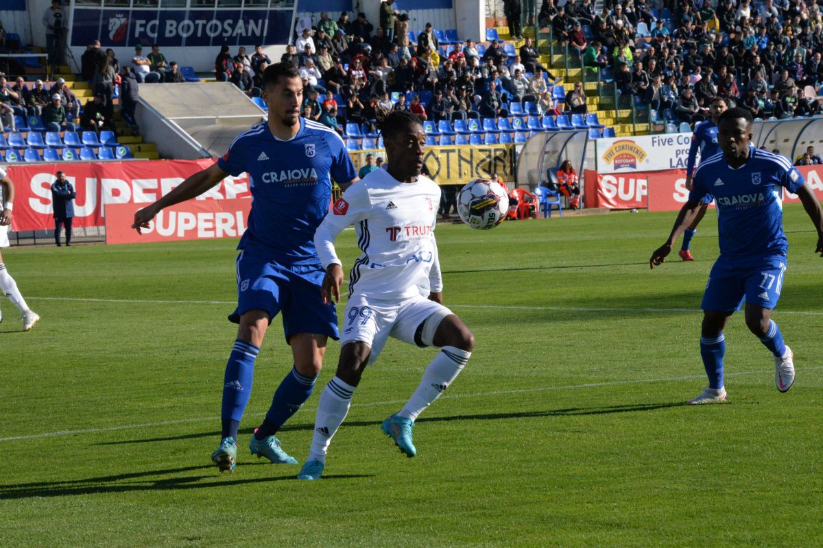 FC Botoșani - FCU Craiova, decis în prelungiri! Noul clasament din Liga 1