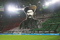 Peluza maghiară, scenografie controversată cu Serbia » Ultrașii au afișat portretul tâlharului care a speriat Clujul și care a murit la Gherla