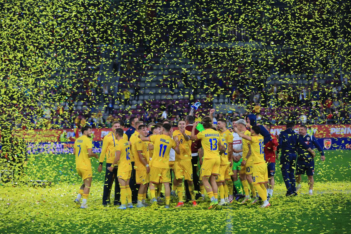 Bucuria „tricolorilor” după calificarea la EURO 2025 / Foto: Ionuț Iordache GSP