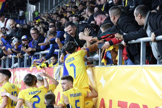 Ianis Stoica, explozie de bucurie după golul marcat în România U21 - Elveția U21. Foto: Ionuț Iordache GSP
