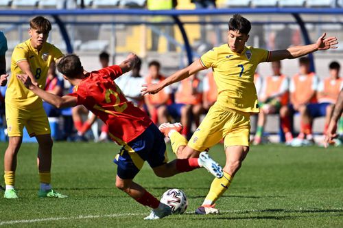 România U19 a remizat cu Spania U19, scor 1-1, într-un meci amical jucat pe stadionul „Anghel Iordănescu”/ foto FRF.ro