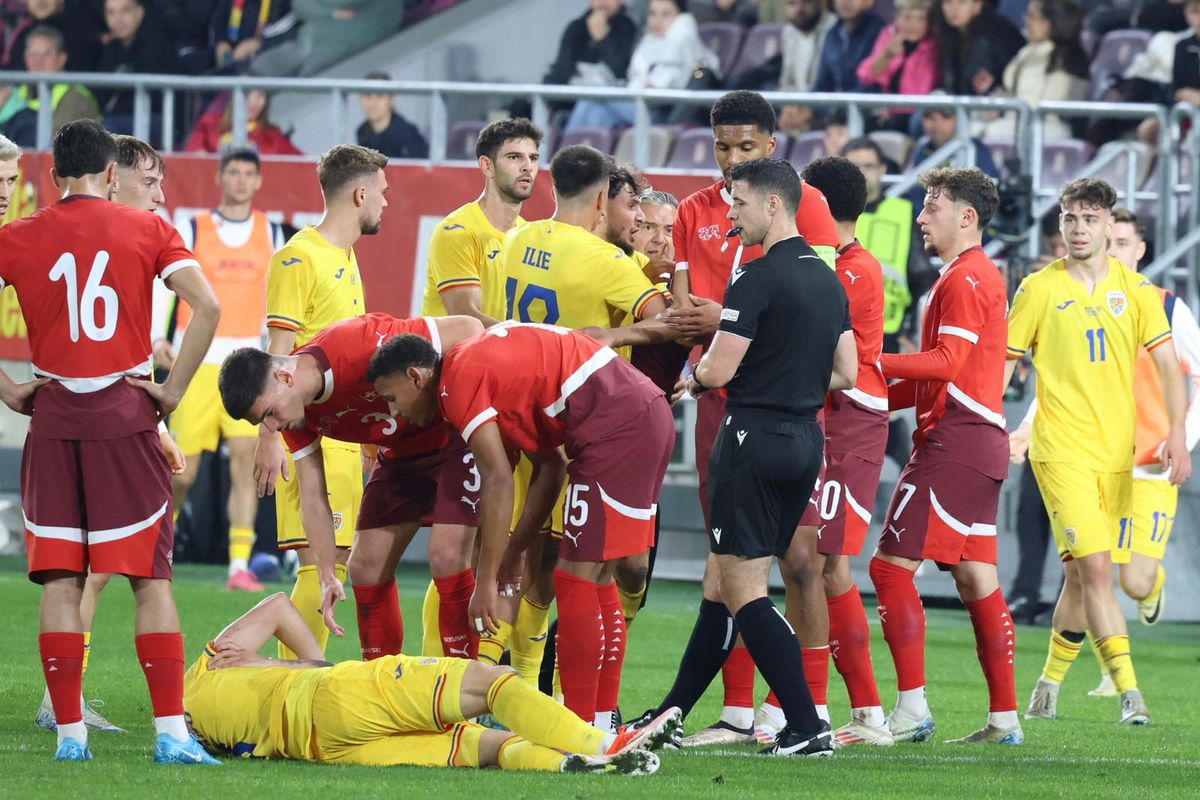 Criza lui Daniel Pancu la meciul României U21 cu Elveția U21, foto: Ionuț Iordache (GSP)