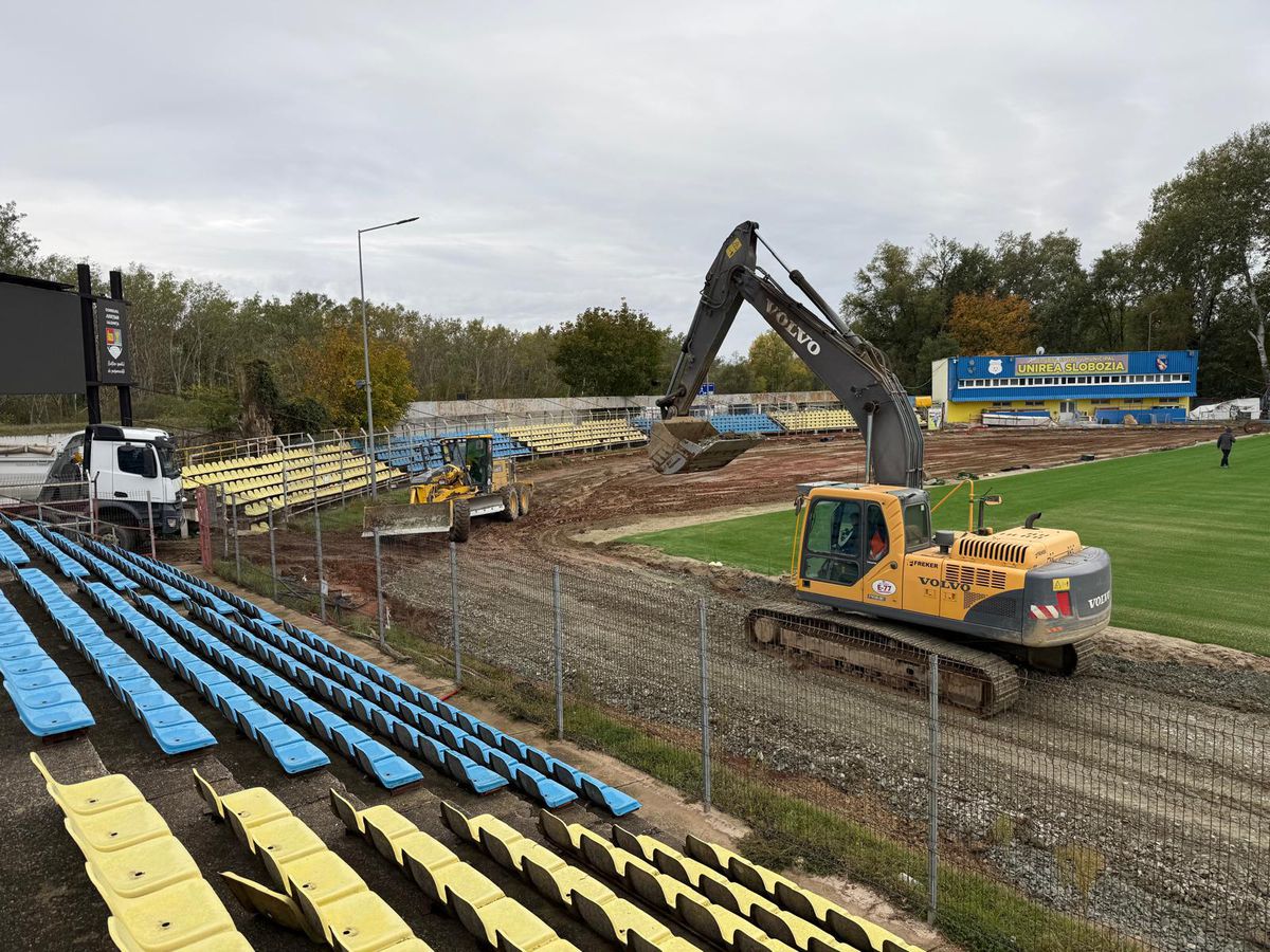 Cum arată lucrările la stadionul din Slobozia