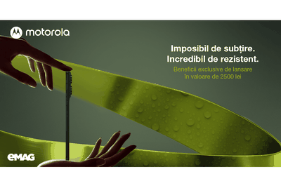 Motorola lansează în exclusivitate la eMAG noul smartphone ultra-subțire printr-o ofertă limitată