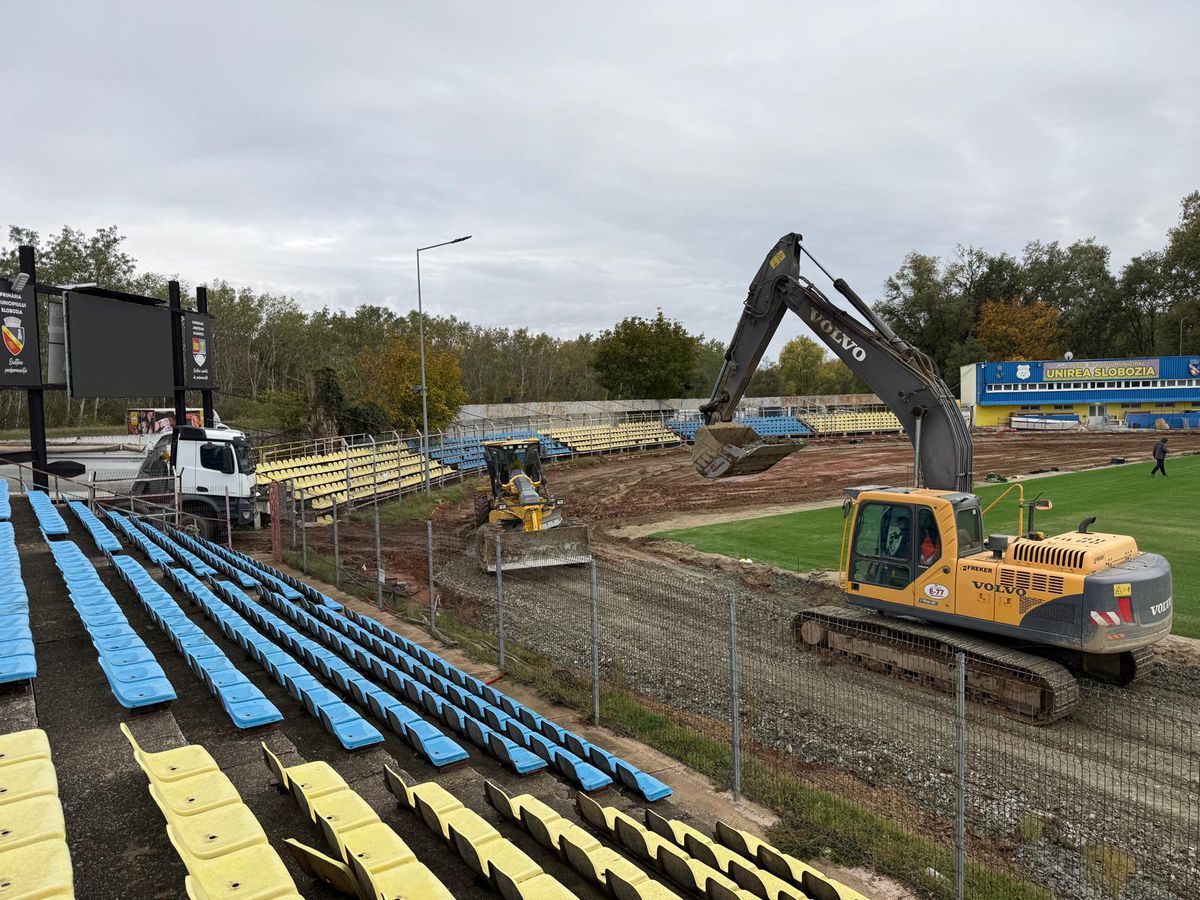 Cum arată lucrările la stadionul din Slobozia
